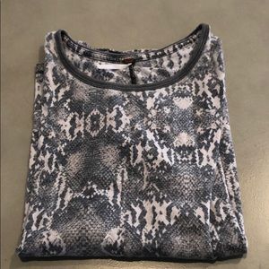 Free People Snakeskin Print T-Shirt